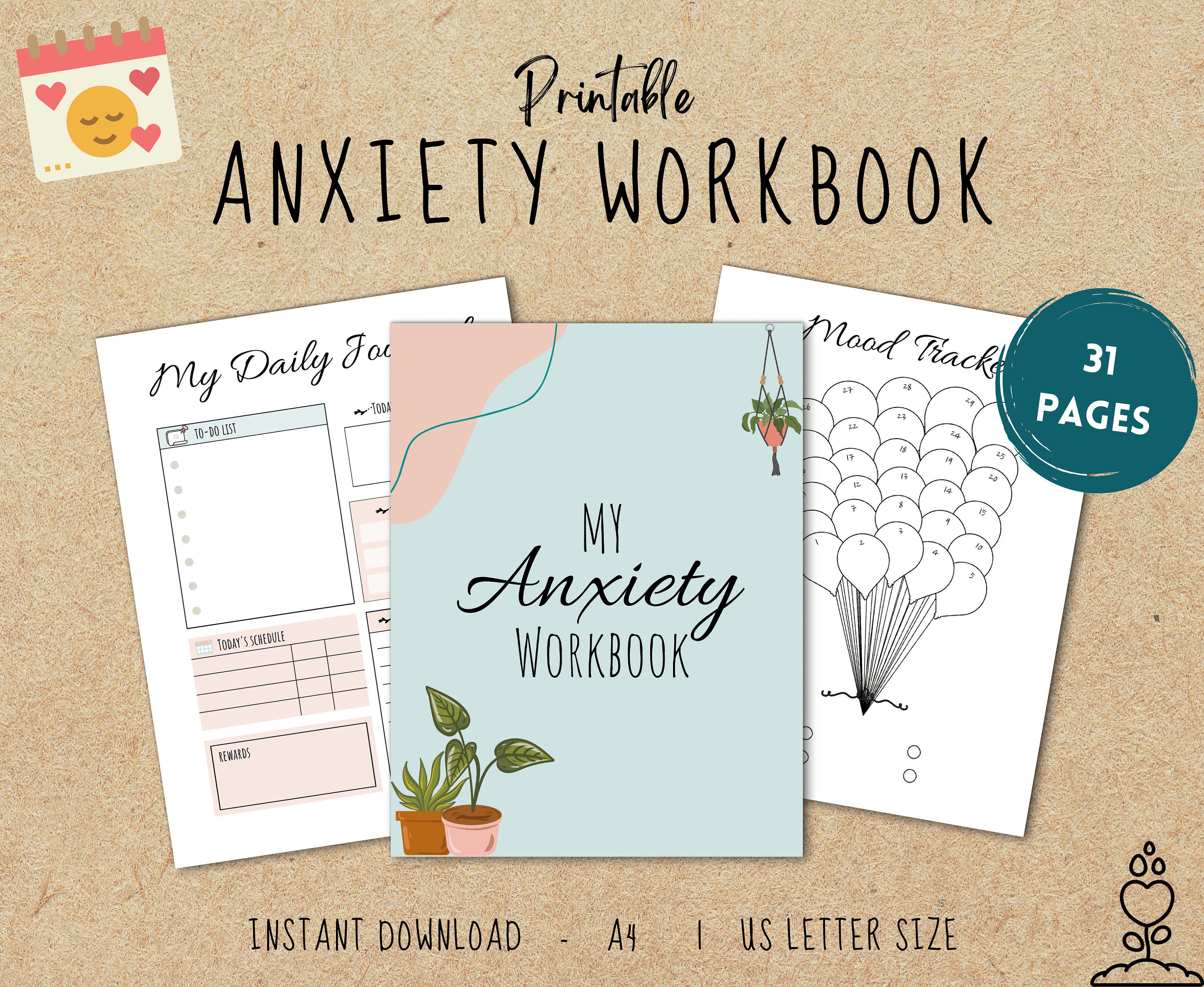 Anxiety Journal Therapy Journal Self Care Journal Etsy