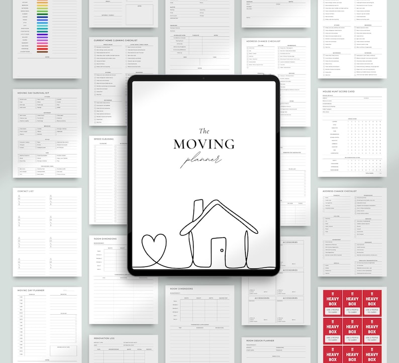 Minimal Moving Planner Printable | Ultimate Relocation Planner | Moving ...