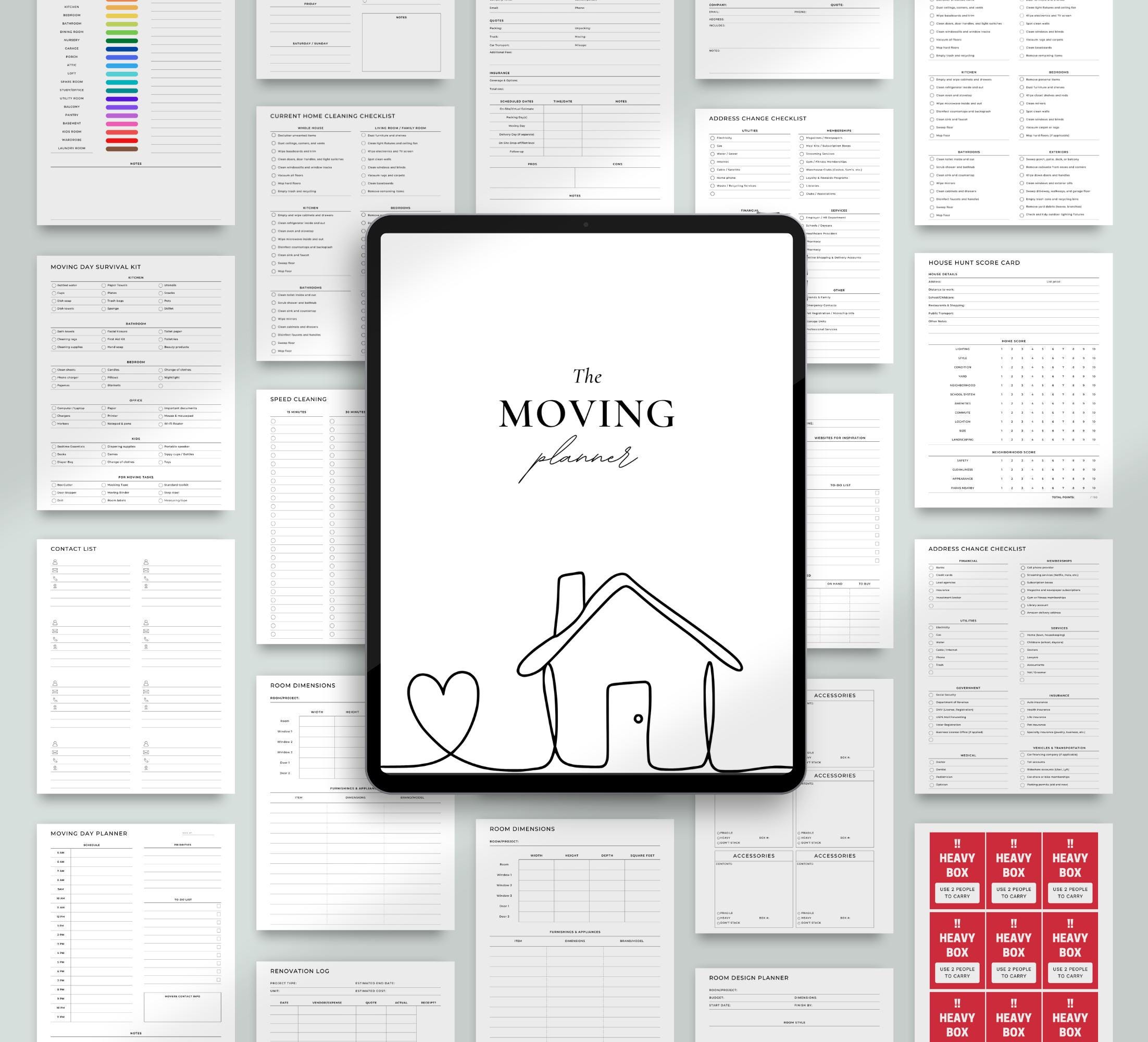 Minimal Moving Planner Printable | Ultimate Relocation Planner | Moving ...
