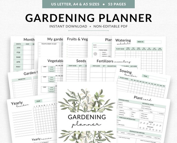 Gardening Planner Printable Garden Planner Plant Planner - Etsy