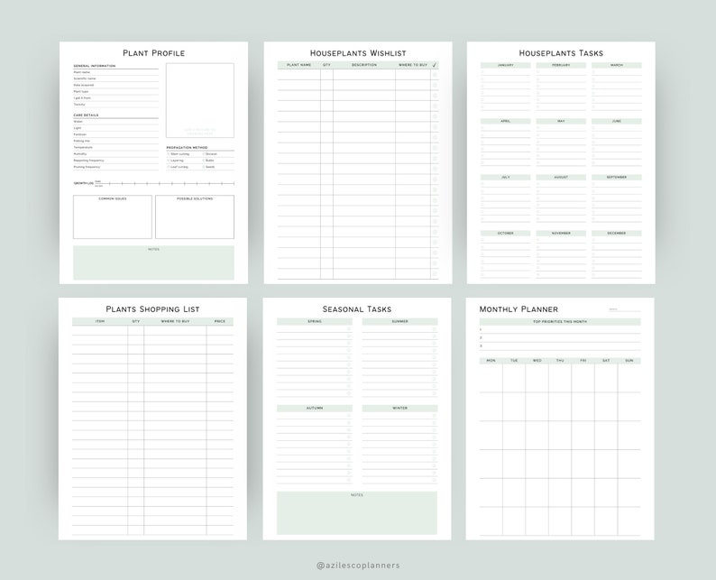 House Plants Care Planner Printable, Plant Planner, Plant care tracker printable, Watering schedule, Houseplant care, Plants mom journal image 3