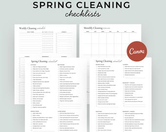Editable Spring Cleaning Checklist: 6-Page Planner (Digital Download)