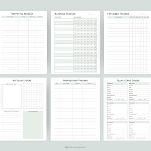 House Plants Care Planner Printable, Plant Planner, Plant care tracker printable, Watering schedule, Houseplant care, Plants mom journal image 4