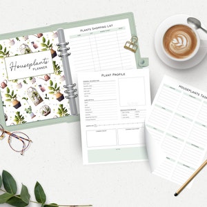 House Plants Care Planner Printable, Plant Planner, Plant care tracker printable, Watering schedule, Houseplant care, Plants mom journal image 7