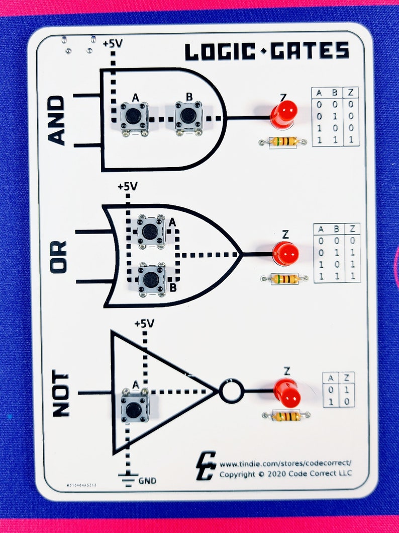 Logic Gates Learning Kit 1 Switches Etsy
