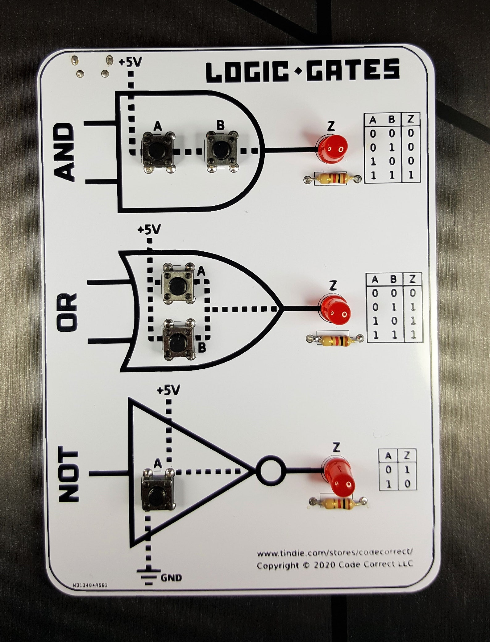Basic Logic Gates Using Switches Learning Kit | Etsy