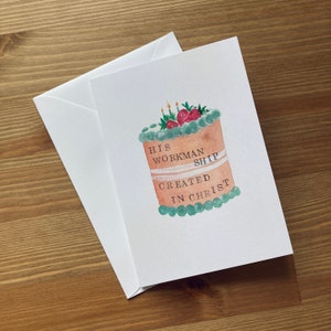 Christian Birthday Card, bible verse celebration, greeting card religious