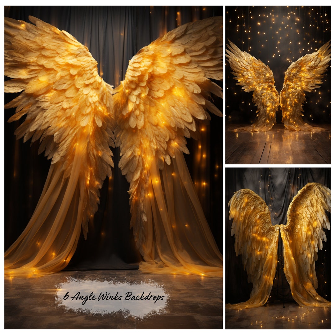 Gold Angel Wings Digital Backdrops: Maternity Photography (digital ...