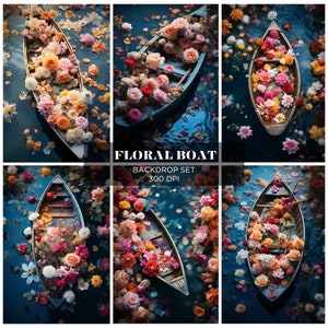 Floral Seas Set Digital Backdrops Maternity Backdrop Overlays Studio Backdrop Overlays Fine Art Textures Photoshop Overlays