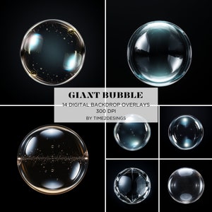 Realistic Bubbles Overlay for Photoshop Bubble Overlays Background Digital Studio Backdrop
