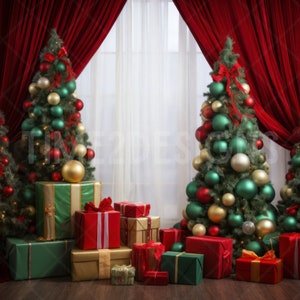 Christmas Digital Backdrop, Christmas Digital Background Photography, Christmas Digital Overlay
