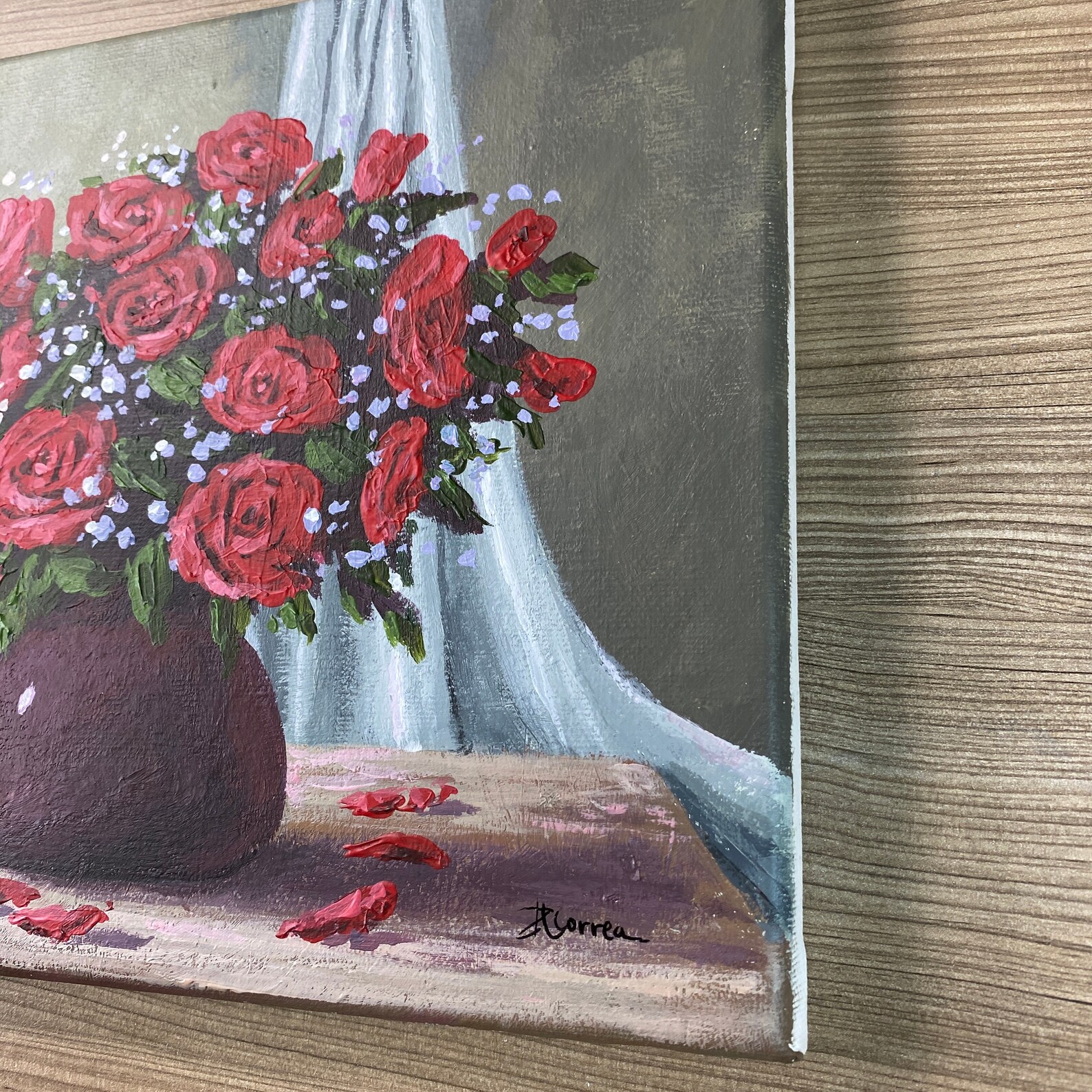 Acrylic Painting Bouquet of Roses Original Painting Etsy