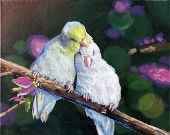 Acrylic Painting Love Bird