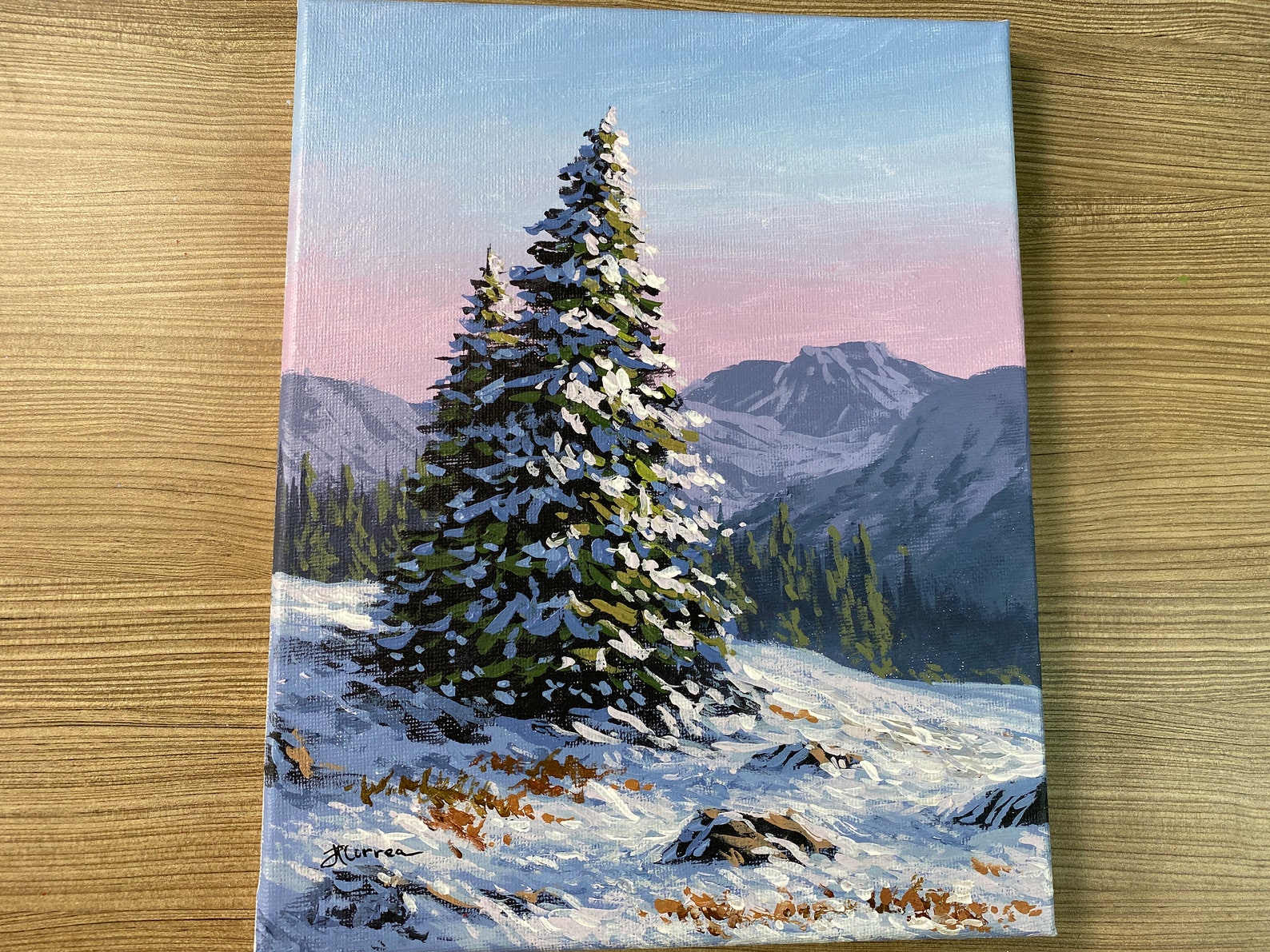How To Paint Pine Trees With Snow