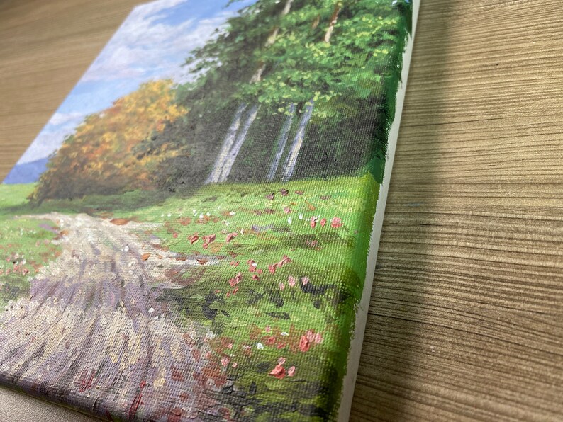 Acrylic Painting Dirt Path Trees original Painting Etsy