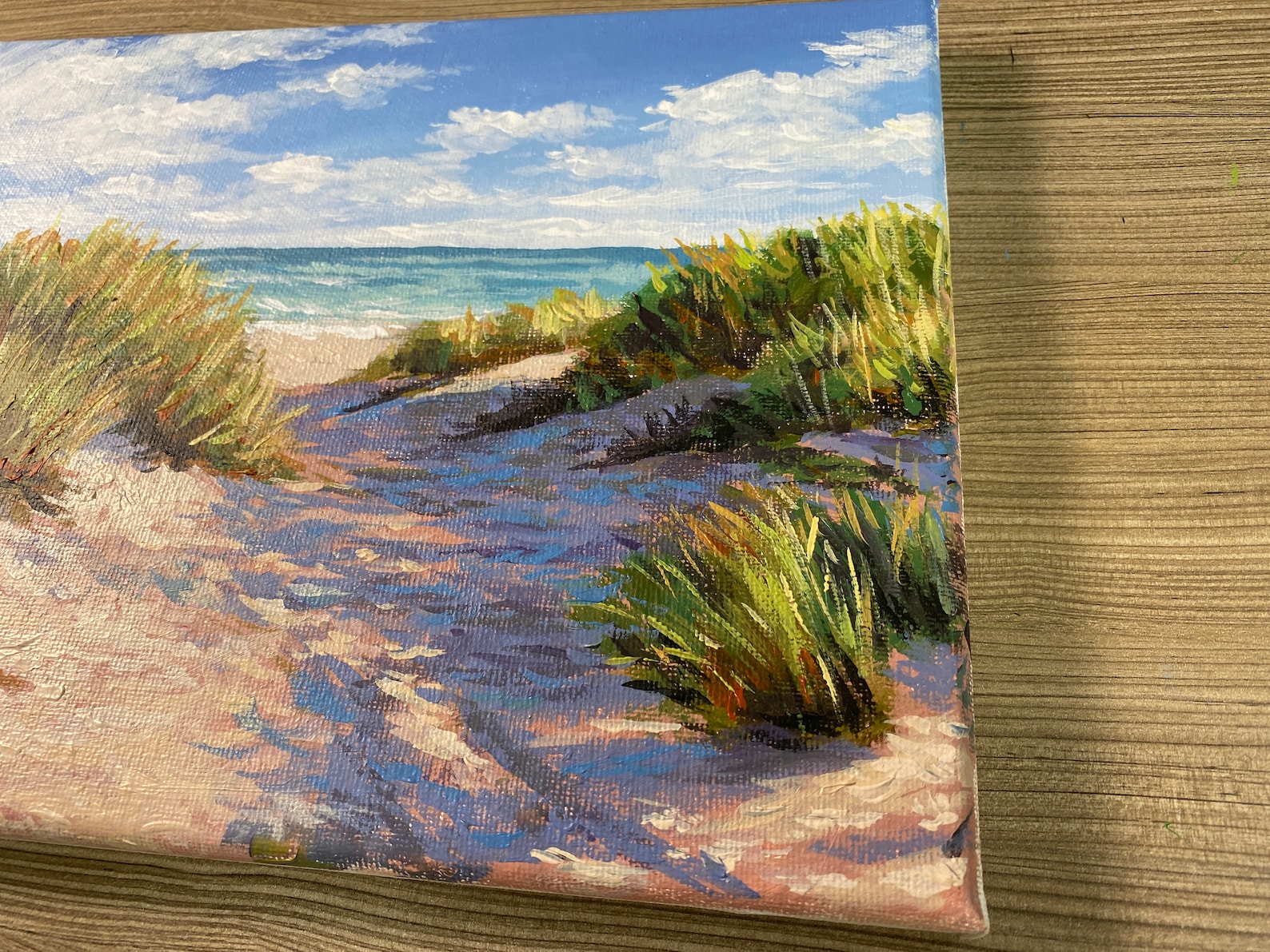 Acrylic Painting Beach Sand Dunes original Painting Etsy
