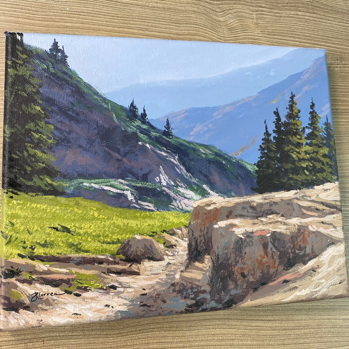 Acrylic Painting Rocky Mountain original Painting Etsy UK