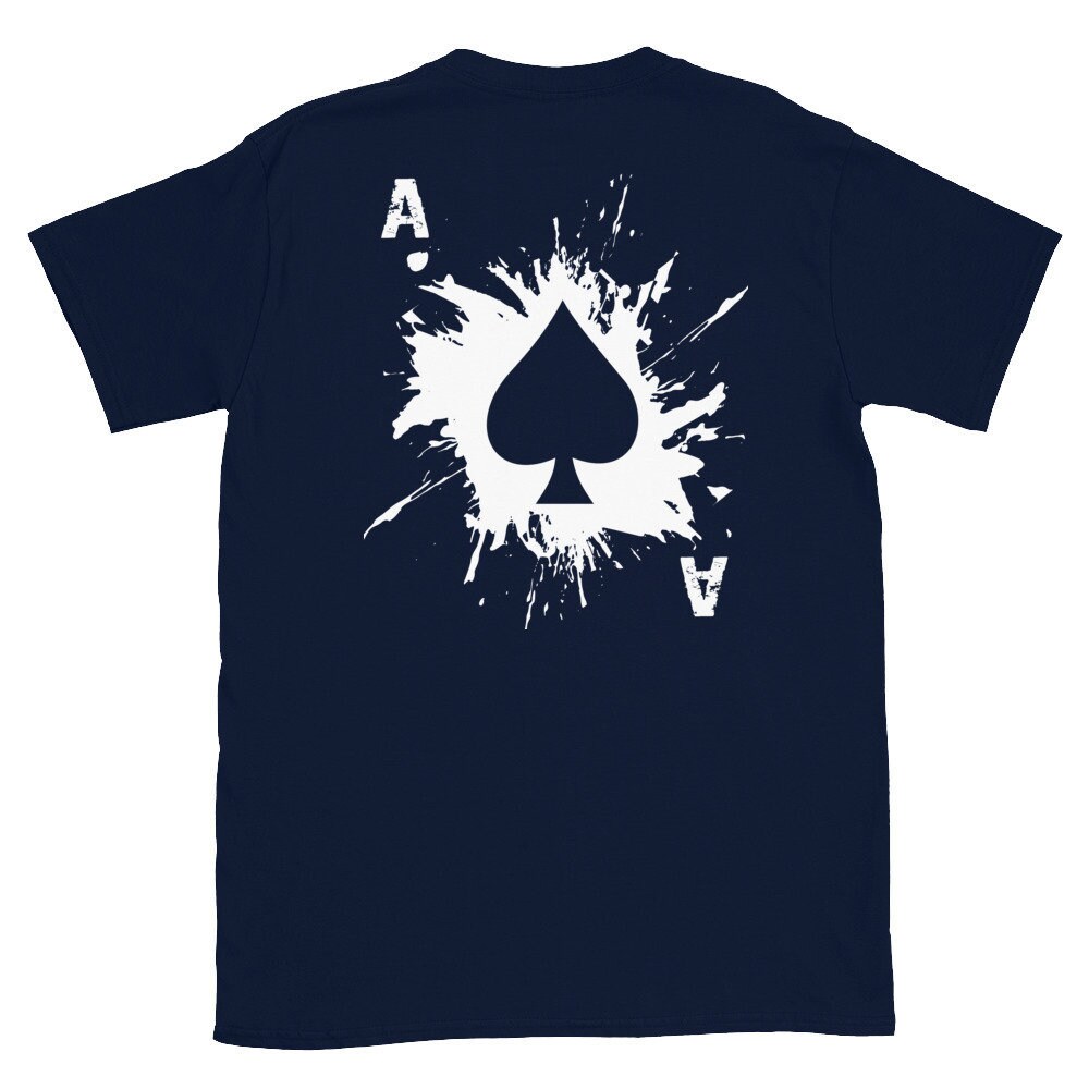 BACK PRINT Ace Spades Spade Splash Jugando al poker tarjeta Etsy