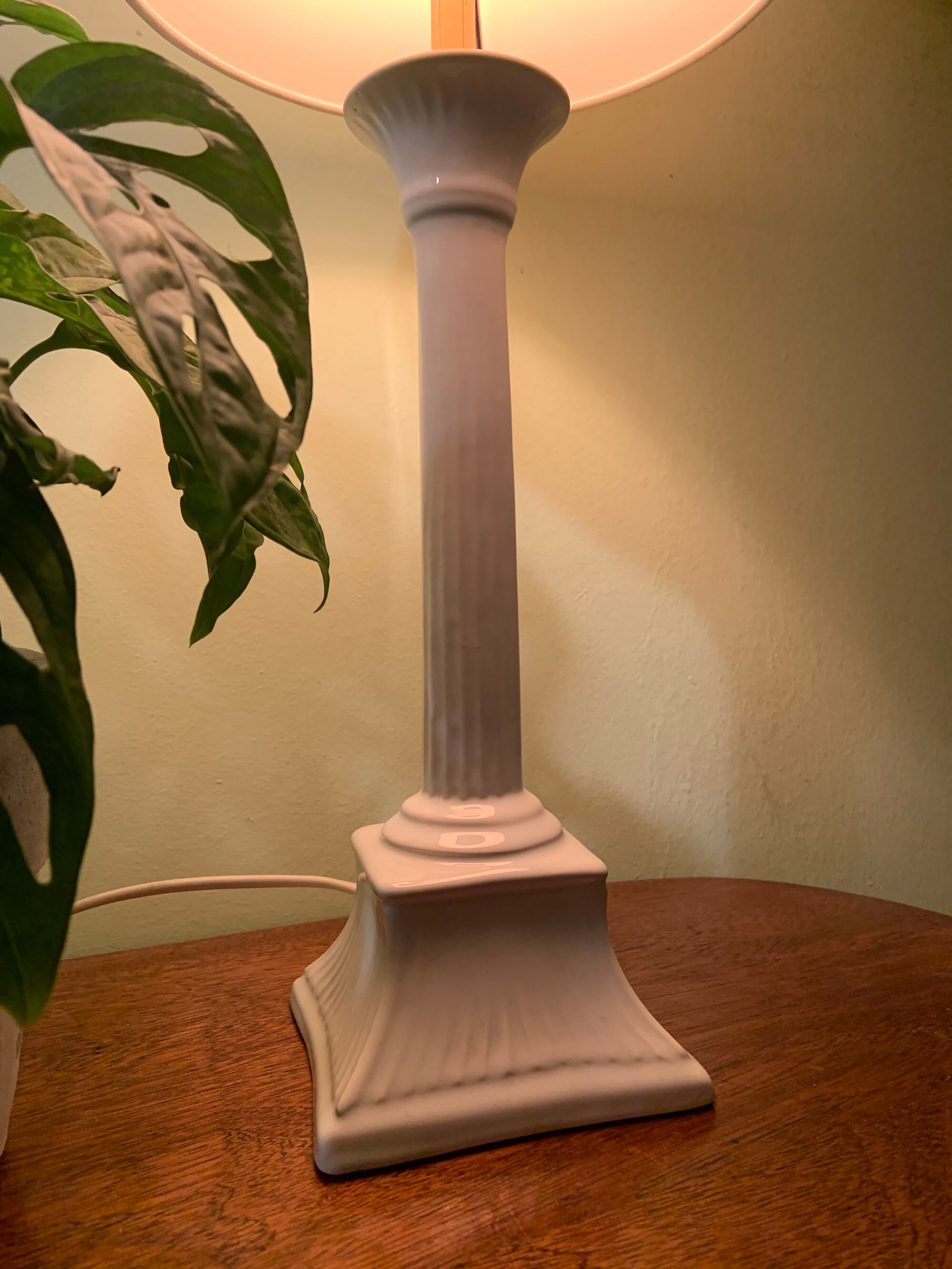Vintage Ceramic Roman Column / Pillar Desk or Table Lamp Etsy