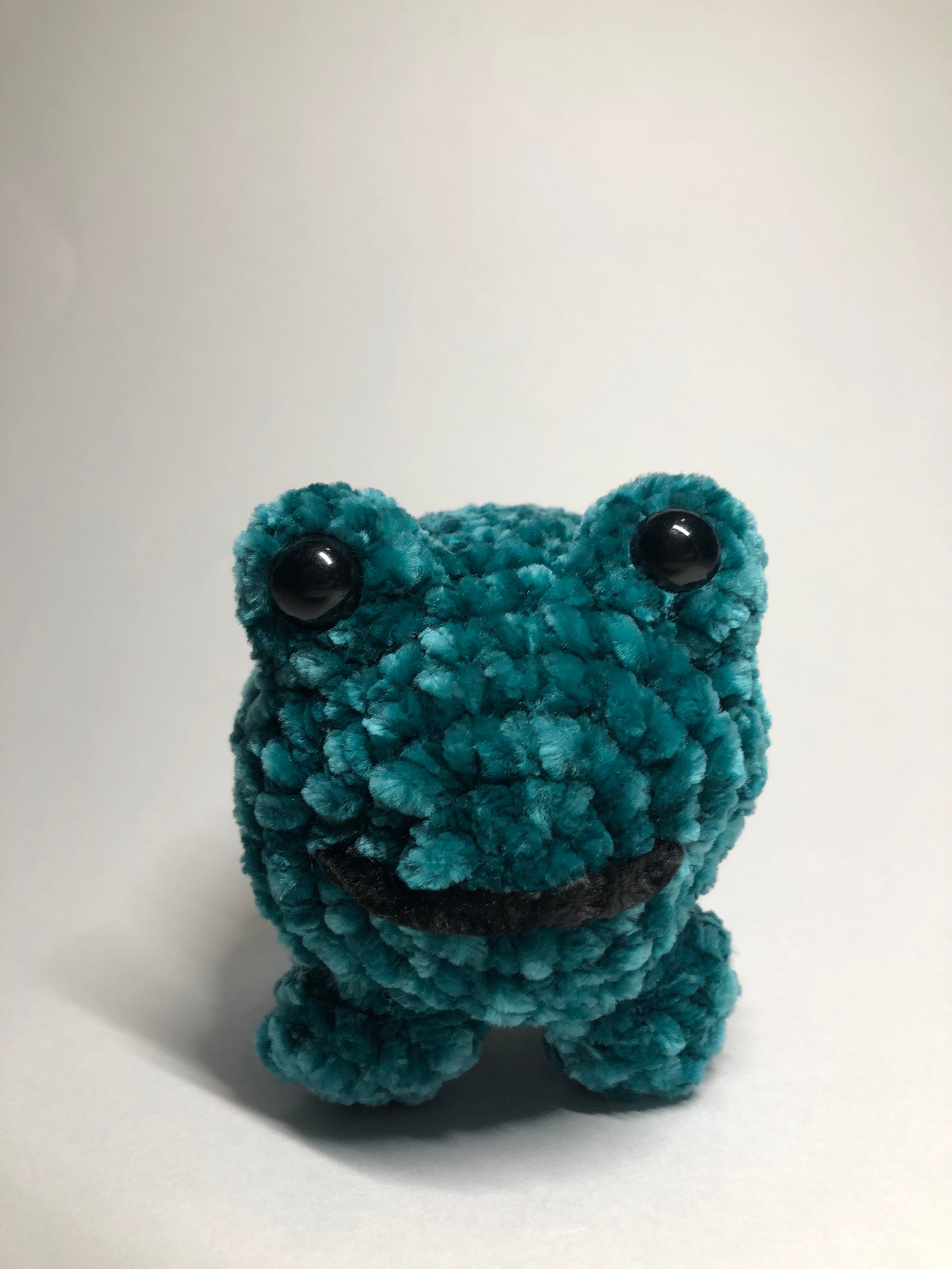 Crochet frog chunky frog with mushroom hat | Etsy