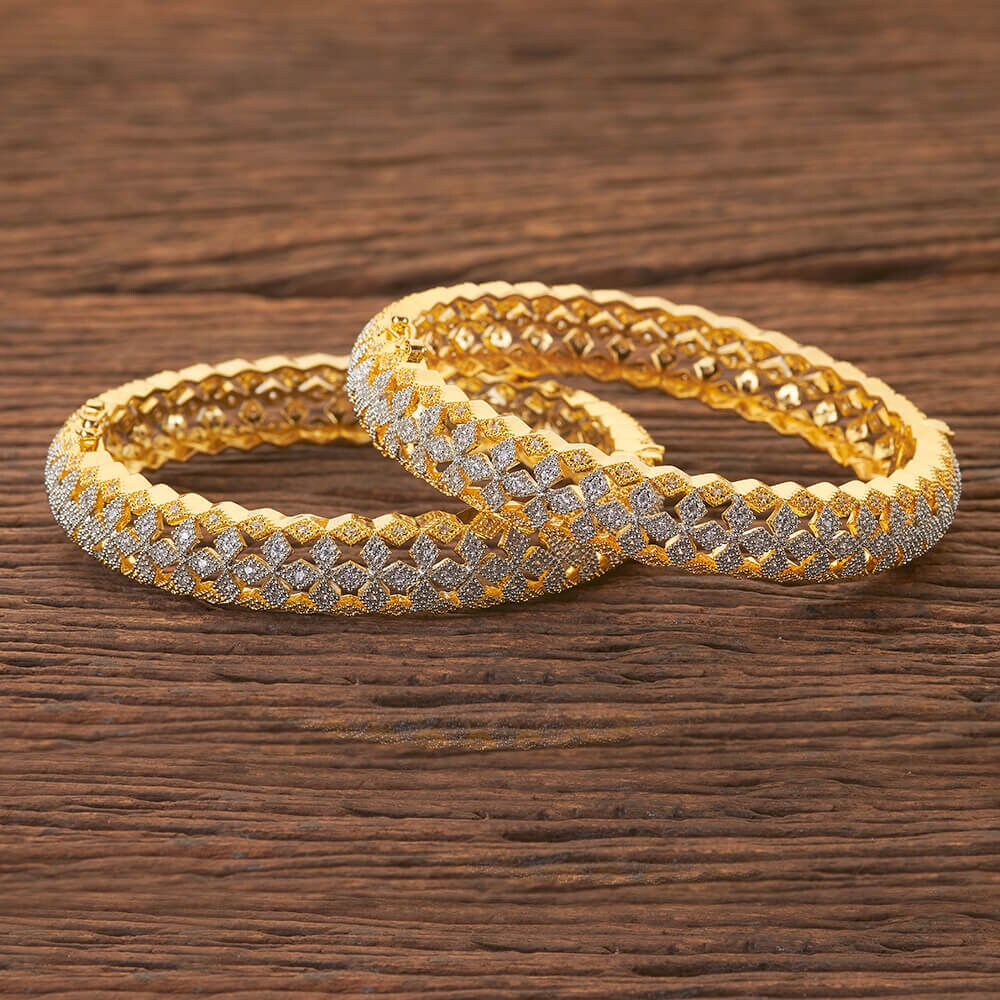 Elegant Handmade Indian Thick Goldplated CZ Bangles Etsy