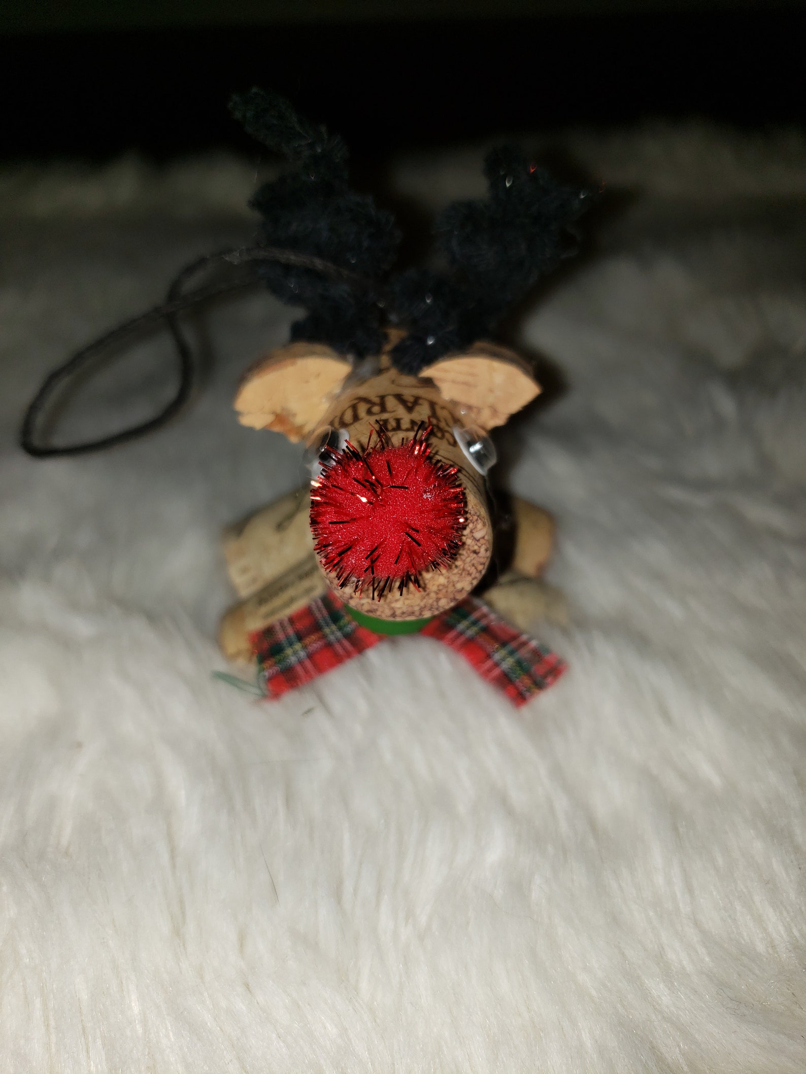 Reindeer Wine Cork Ornament Etsy
