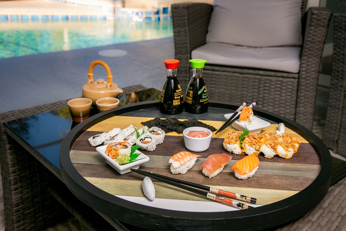 HOME BREEZES große Holz faul Susan Runde Holz osmanischen | Etsy