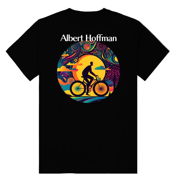Albert Hoffman Bicycle Day T shirt (Trippy Psychedelic)