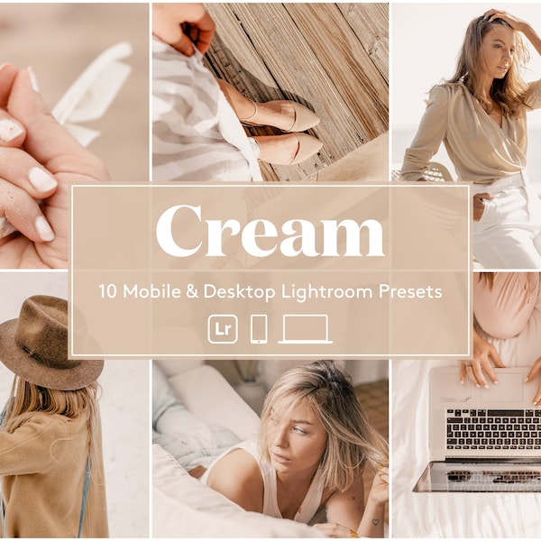 10 Mobile Lightroom Presets, Cremige Presets, Helle Natürliche Warme Beige Braun Presets, Instagram Blogger Presets, Travel Lifestyle Preset