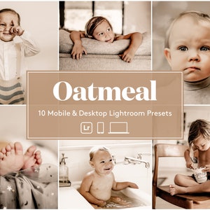 10 Mobile Lightroom Presets, Oatmeal Preset, Creamy Mommy Blog Presets, Baby Instagram Presets, Mother Presets for Photo Editing, Kid Preset