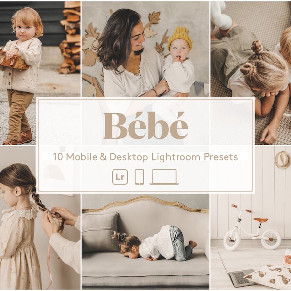 10 Mobile Lightroom Presets, Bébé Preset, Creamy Mommy Blogger Presets, Baby Instagram Presets, Mutter Presets, Newborn Preset