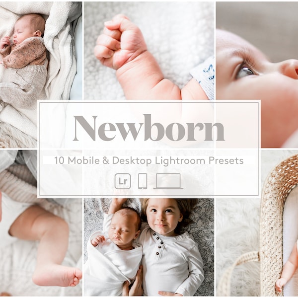 10 Mobile Lightroom Presets, Newborn Preset, Light Airy Newborn Presets, Baby Instagram Presets, Photo Editing, Baby Preset, Mommy Blogger