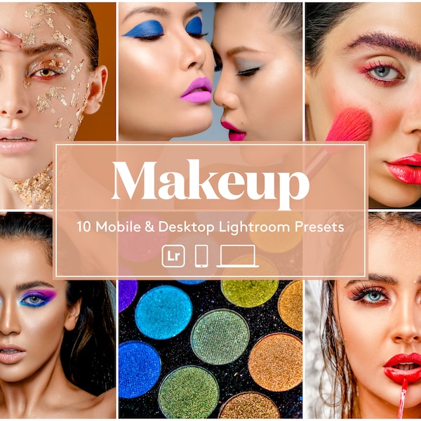 10 Lightroom Mobile Presets, Makeup Presets, Photo Editing for Fashion & Beauty Bloggers, Soft Skin Makeup Filter, Instagram Portrait Preset