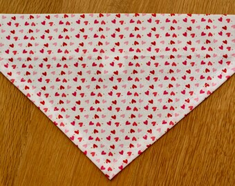 Valentines Hearts Bandana- Pet Dog Bandana - Over Collar Design- Saucey Scarves