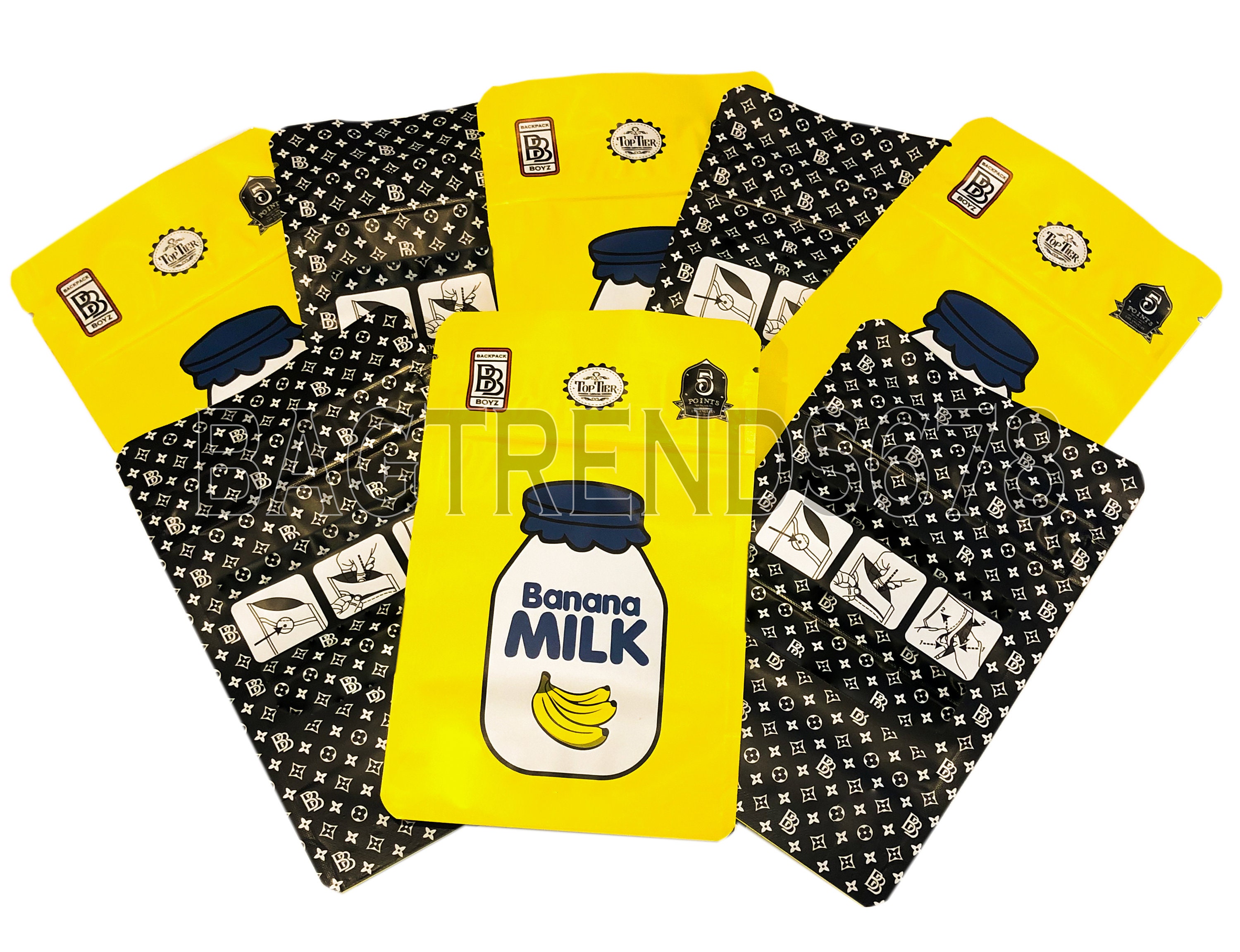 Banana milk Backpack Boyz25pk 3.5 mylar bags mell proof Etsy