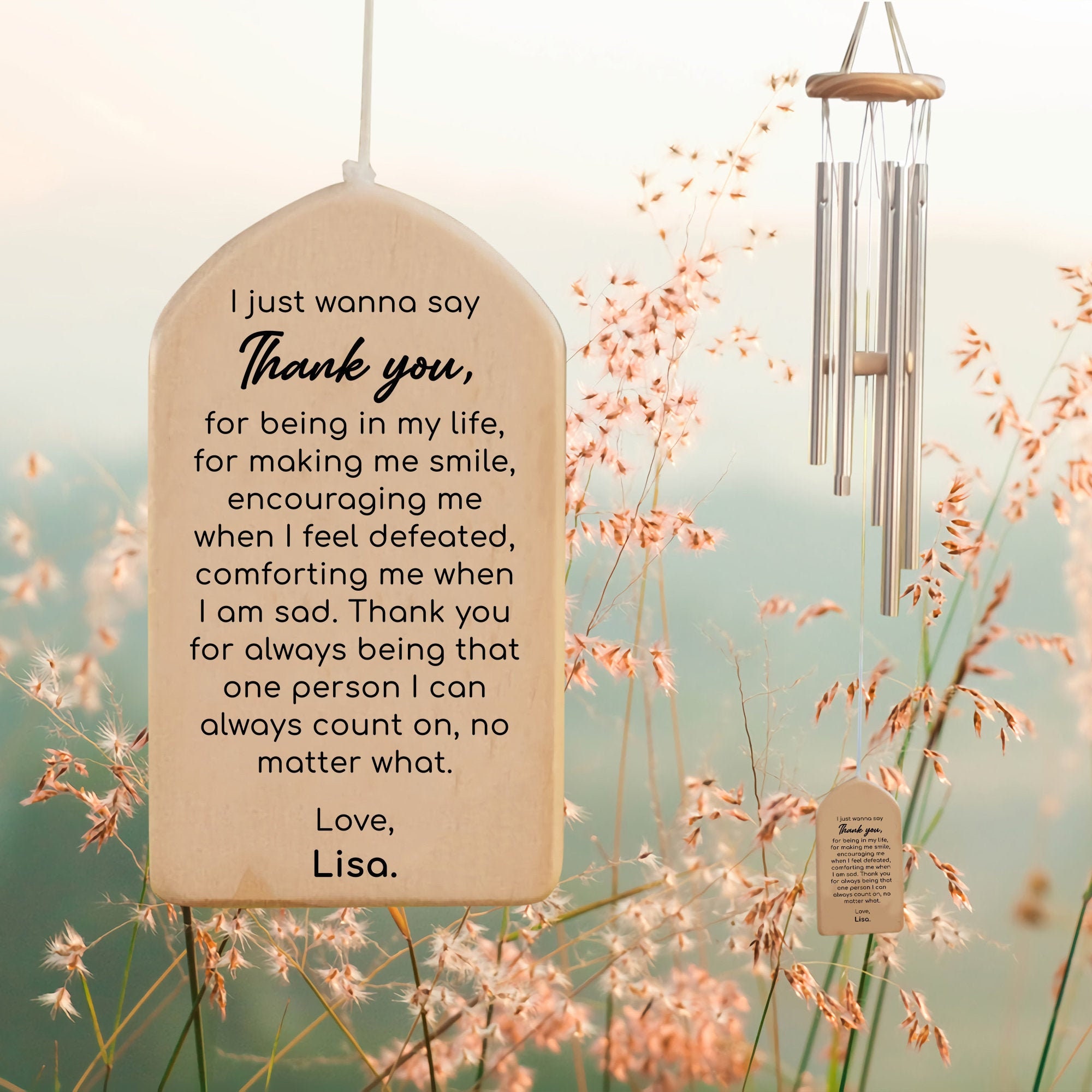 Thank you wind chimes gratitude and blessed quotes Thank you Etsy