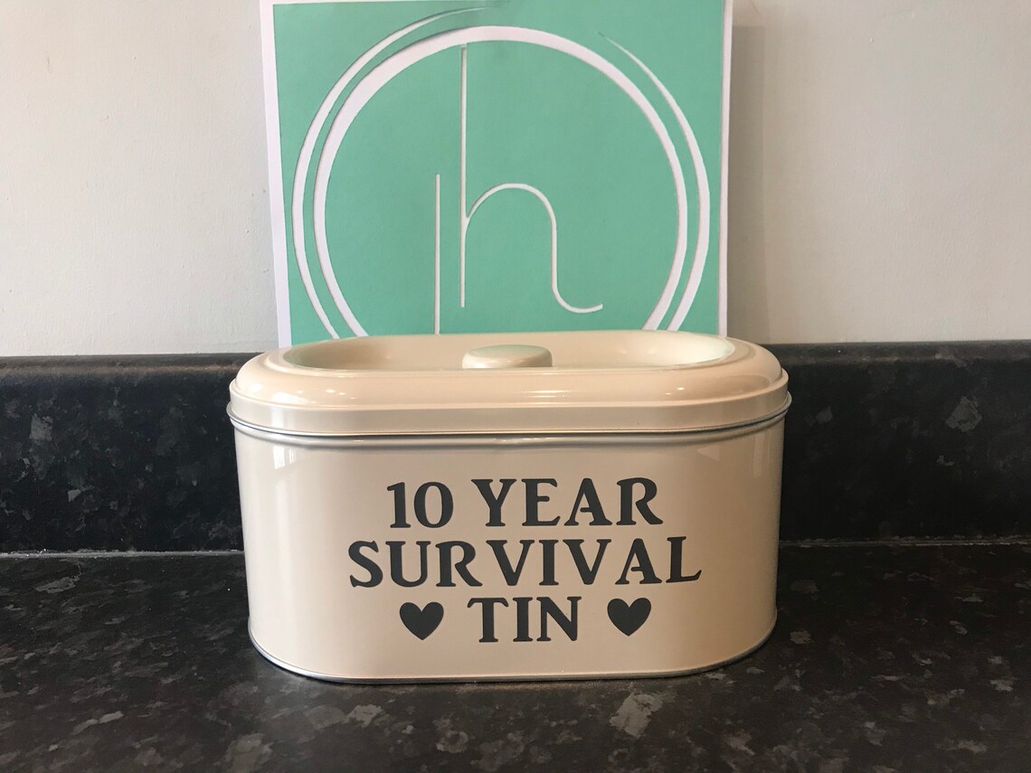 10 Year Anniversary Personalised Tin Anniversary Gift Etsy