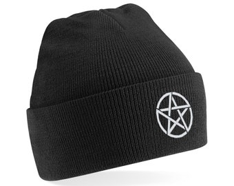 Beanie | Pentagramm | Kappe bestickt PENTAGRAM | individuell bestickte Mütze | Fans Nerd Geschenk |