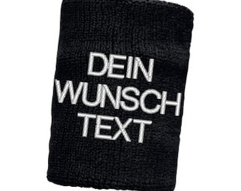 Schweissband Text Namen Schweißband Stickerei Sweatband Bestickt & Wristband Frottee | Sport-Training-Armband-Gelenk