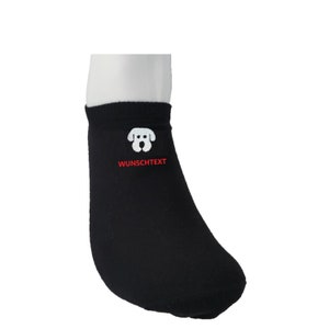 Gift for dog owners | personalized gift first name | socks for dog lovers | sneaker socks animal love | embroidered socks | 3 colors