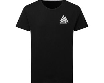 Besticktes T-Shirt | Valknut Valhalla | Unisex-Shirt individuell bestickt| nordic Nerd Geschenk |