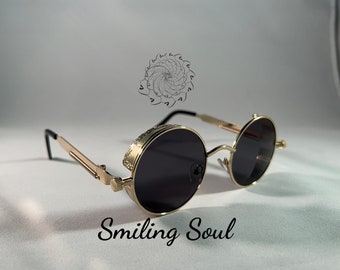 Sunglasses Retro Steampunk Gothic Vintage Round Unisex