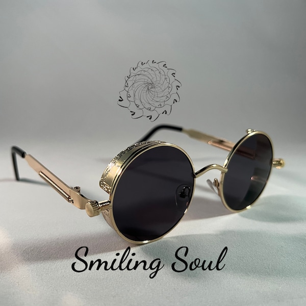 Sunglasses Retro Steampunk Gothic Vintage Round Unisex