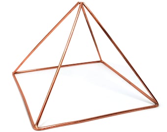 100% Solid Copper Pyramid 6 in Giza Shaped for Meditation , Body Healing , Reiki Balancing Chakras , Crystal Recharging , Focused Energy