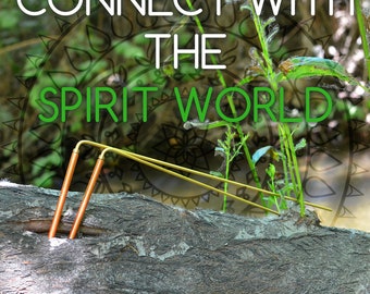 2-Piece Solid Copper Dowsing Rods - Brass Dowsing Sticks For Water Divining & Energy Detection