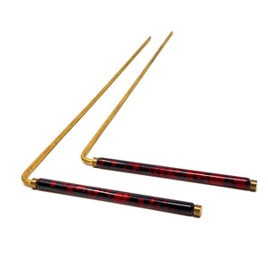 Powder Coated Brass Dowsing Rods for Tracing Spritual Energy Chi, Ghost Hunting, Water Divining, Finding Gold or Answering Questions