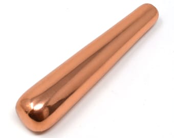 100% Copper Massage Wand Handcrafted 4.25 in Tapered Design Spiritual Healing Tool for Natural Therapy for Relaxation & Circulation