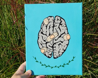 Brain Painting | Anatomy art | Neurology | Gift for Neurologist | Brain Art | Gift for Psychologist | Gift for Psychiatrist
