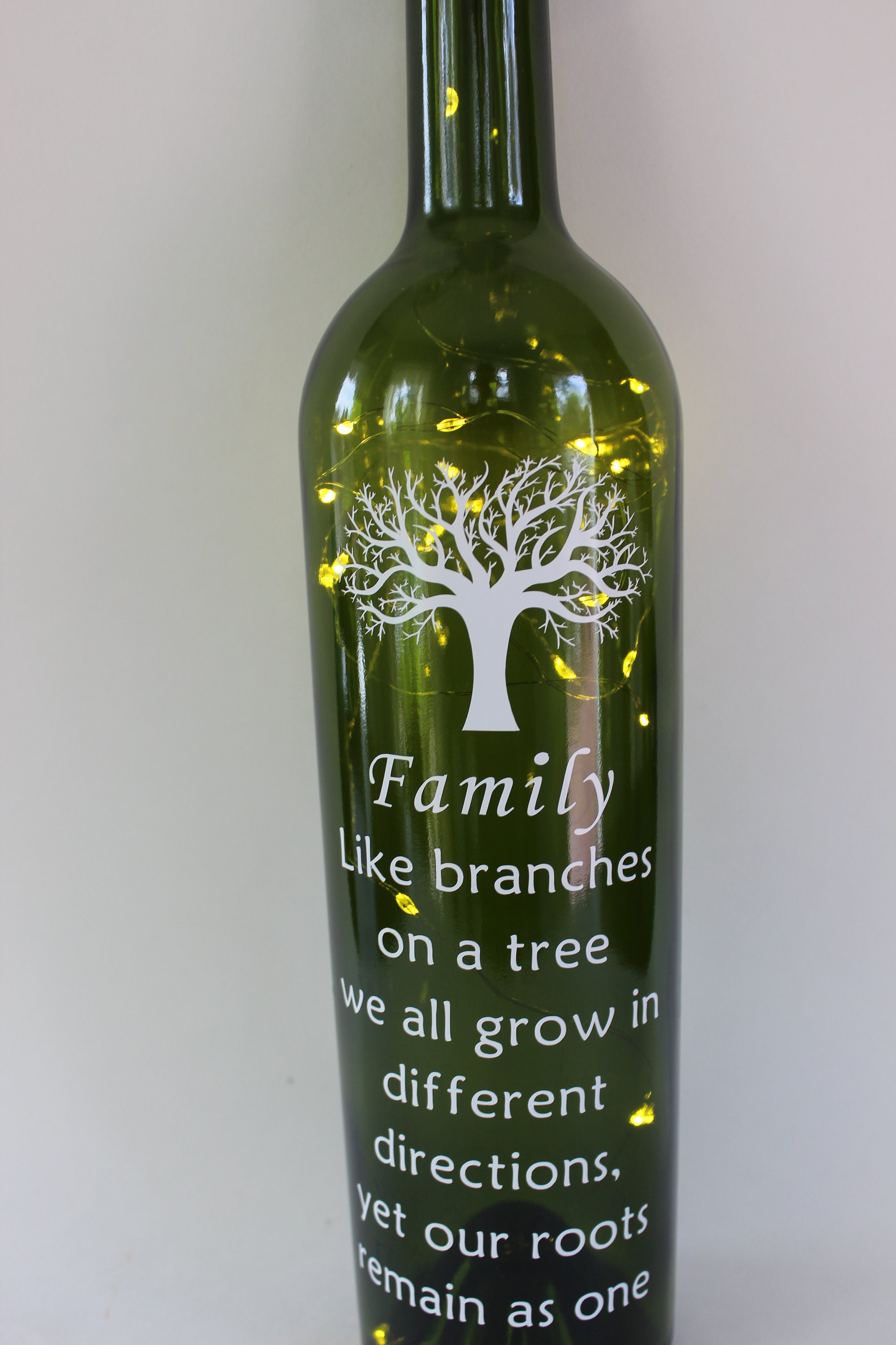 Family Quote Wine Bottle Etsy