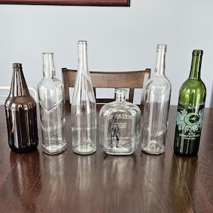 Wine Bottles | Craft Blanks | Unique Bottles | Whiskey Bottle | Beer Bottle | Brown Bottle| Ornate Wine Bottle | Clear Wine Bottle